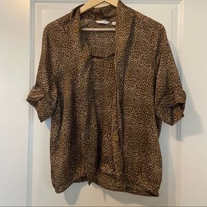 New York & Co. Leopard Print Blouse